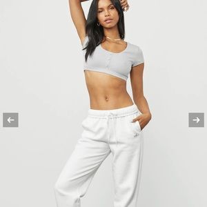 LAST CALL!!!  BNWT Alo Yoga Blissful Henley Bra Top, Size XS